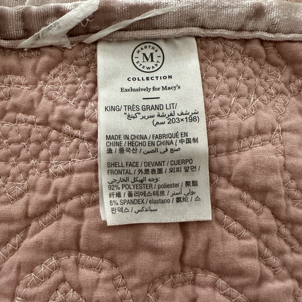 King Size Martha Stewart Coverlet (Velvet)